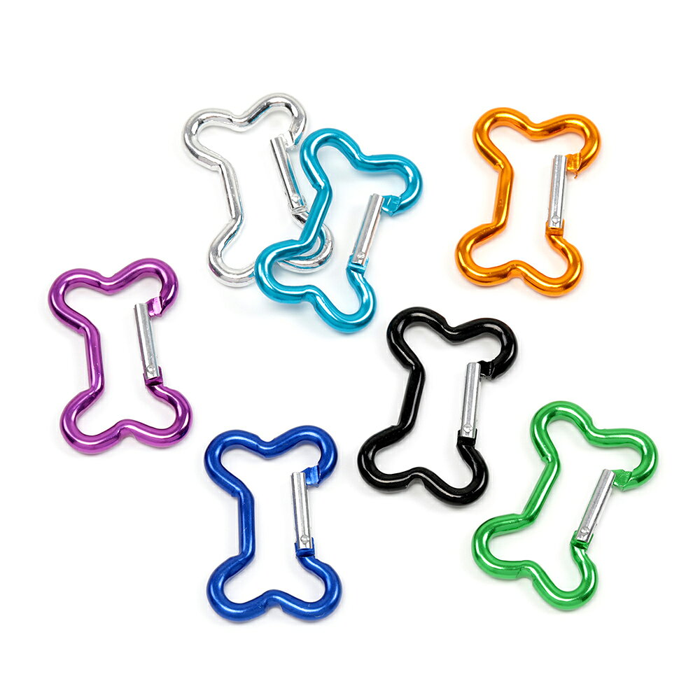 即日発送！カラビナ 骨型 キャンプ マルチツール バックル アルミ合金製 カラビナ 水筒用 登山用 約32×..