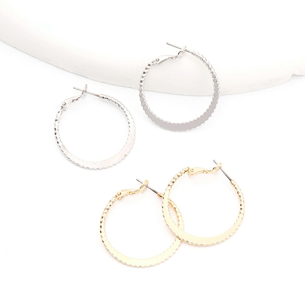 即日発送！デザインフープピアス 31mm（2ヶ）