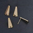 即日発送!ピアス金具 三角 8×17mm 穴有り【2ヶ】ゴールド