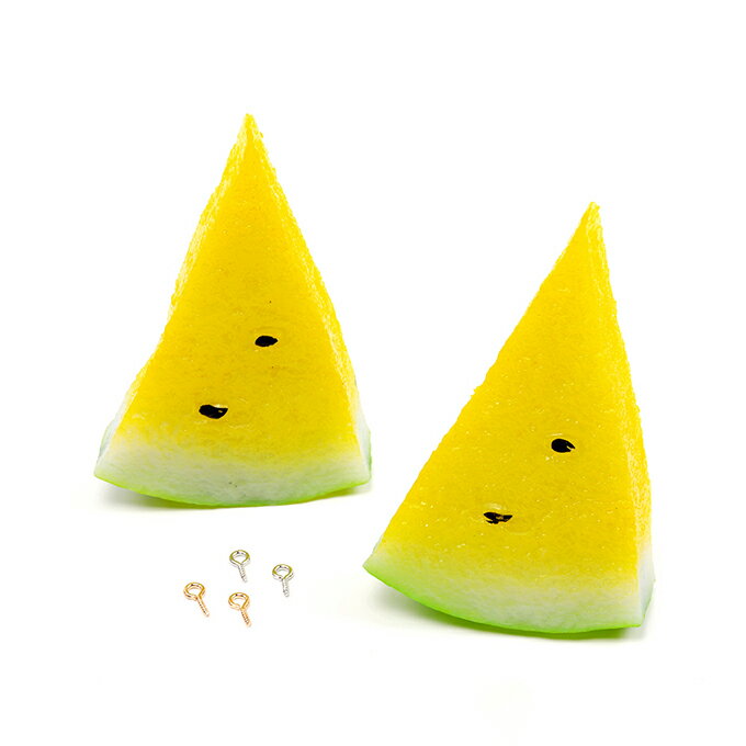 即日発送！食品サンプル ミニチュアフード 西瓜 スイカ ヘアクリップ貼付け キーホルダー制作 (おまけ..