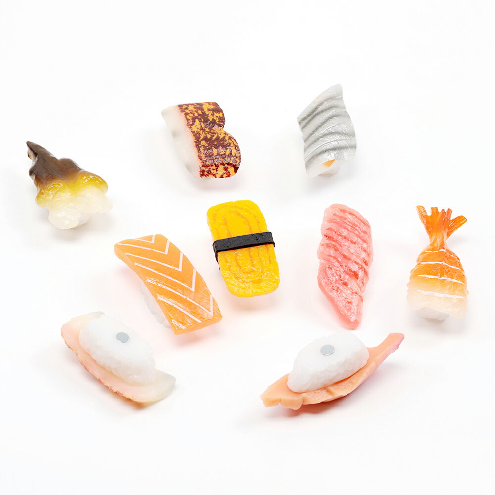 即日発送！食品サンプルマグネット 冷蔵庫にくっつく おすし 握り寿司 ミニチュアフード 磁石 約3. ...