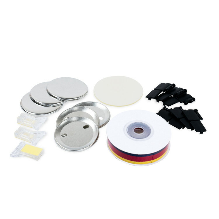 Rakuten - 57mm メダルパーツセット 50個入 ストライプ [ダークブルー&ワインレッド&マスタード]
