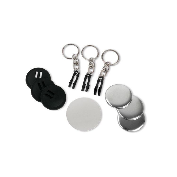 [新型] 38mm キーホルダー 缶バッジパーツセット 50個