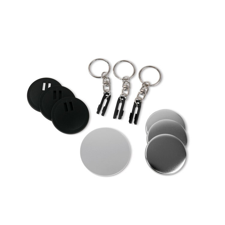 [新型] 44mm キーホルダー 缶バッジパーツセット 50個