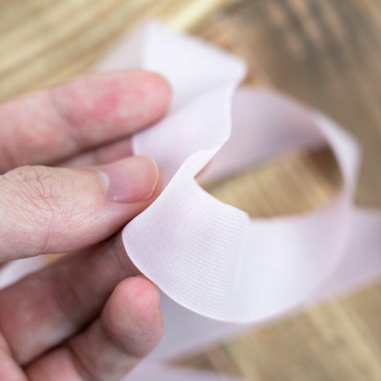 ジョーゼット リボン 24mm ミント 1m 売り / Georgette Ribbon 24mm Mint 1m