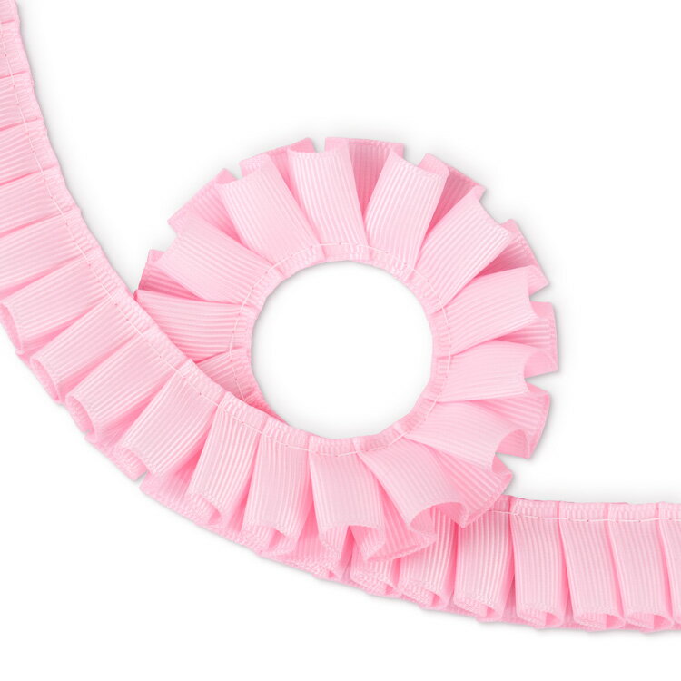 Rakuten - グログラン プリーツリボン 22mm [ローズピンク] 1m