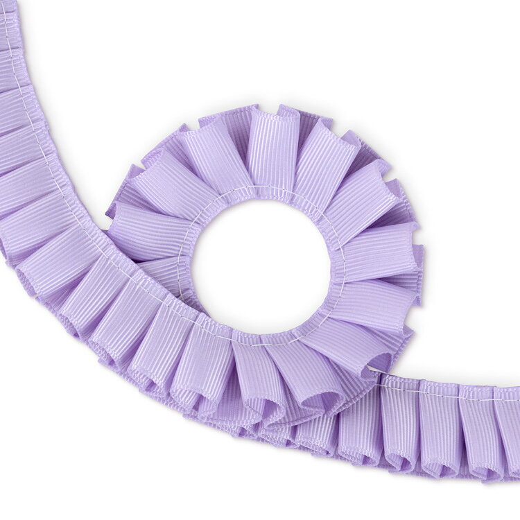 グログラン プリーツリボン 22mm [ラベンダー] 1m