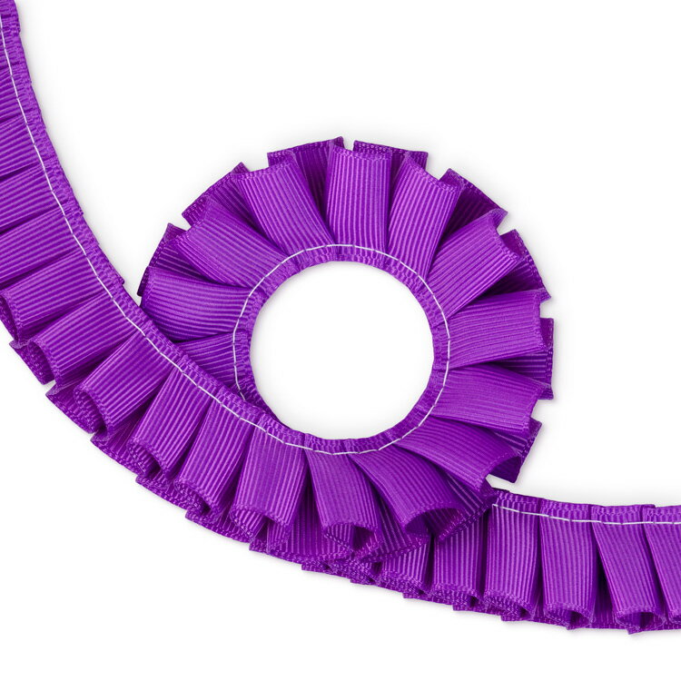 樂天商城 - グログラン プリーツリボン 22mm [ビショップ] 1m
