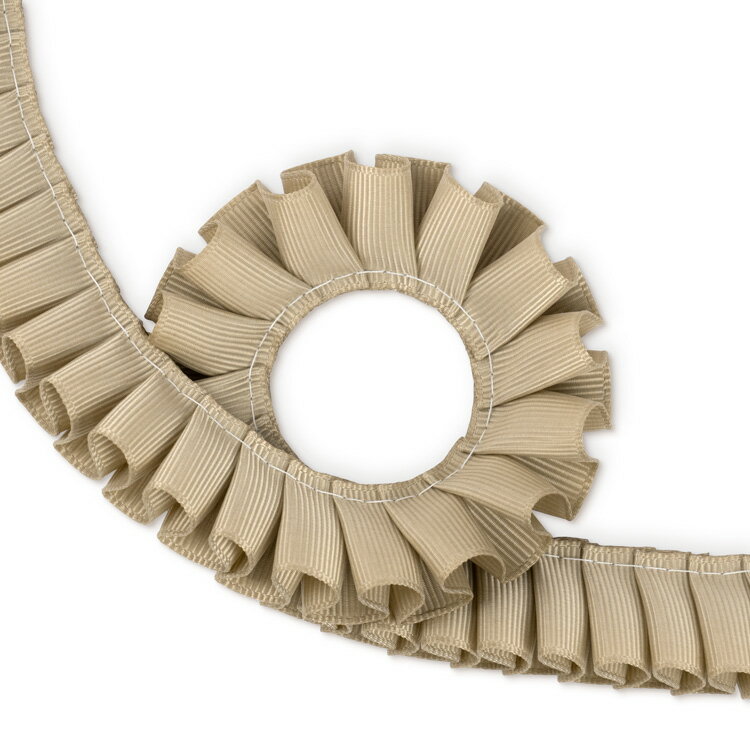 グログラン プリーツリボン 22mm [ジンジャー] 1m