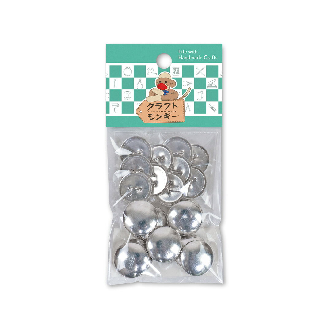 樂天商城 - 19mm くるみボタン( 足付タイプ ) 10組入