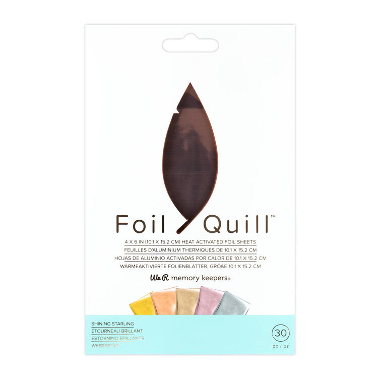 We R Memory Keepers Foil Quill ヒートアクティベイテッド ホイルシート 約101 × 152mm [シャイニングスターリング] 30枚入 / Heat Activated Foil Sheets 4