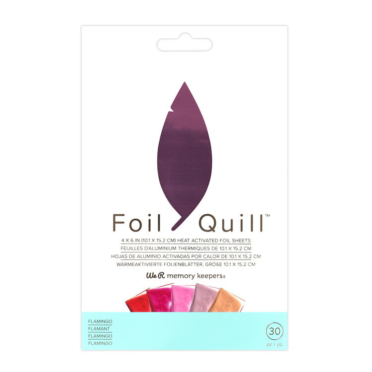 We R Memory Keepers Foil Quill ヒートアクティベイテッド ホイルシート 約101 × 152mm [フラミンゴ] 30枚入 / Heat Activated Foil Sheets 4