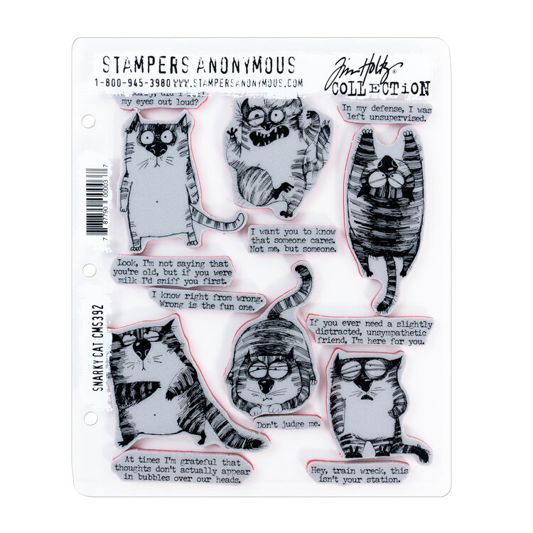 Stampers Anonymous クリングマウントスタンプ スナーキーキャット / Cling Mount Stamp Tim Holtz Snarky Cat