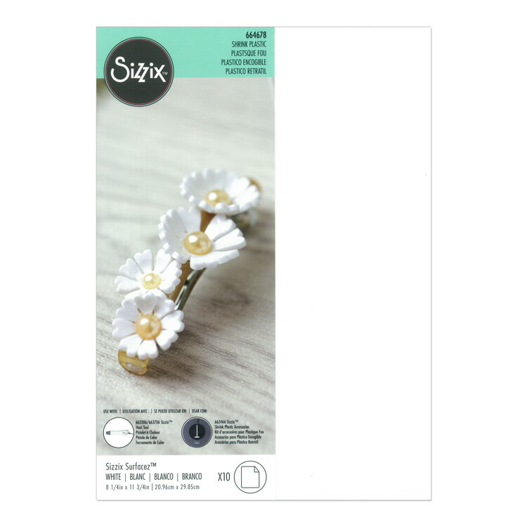Sizzix å ե 󥯥ץ饹å ( ץ ) [ۥ磻] 10 / Surfacez Shrink P...