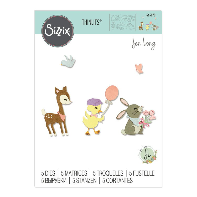 Sizzix å å  å [٥ӡ ˥ޥ륺] / Thinlits Die Set 5PK Baby Animals by Je...