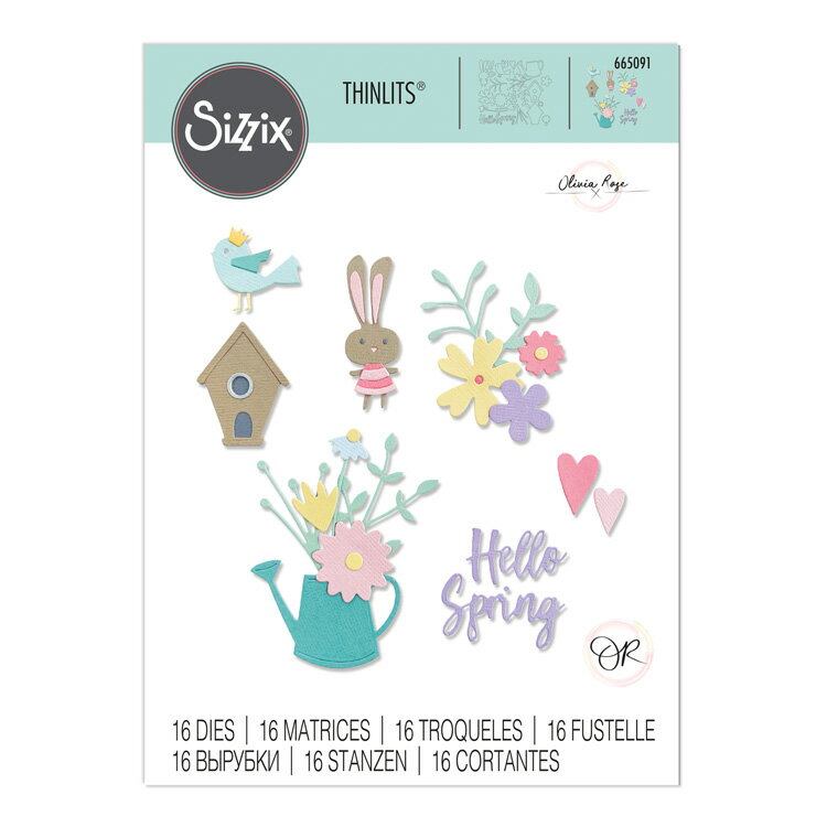 Sizzix å å  å [ϥץ] / Thinlits Die Set 16PK Hello Spring by Oli...