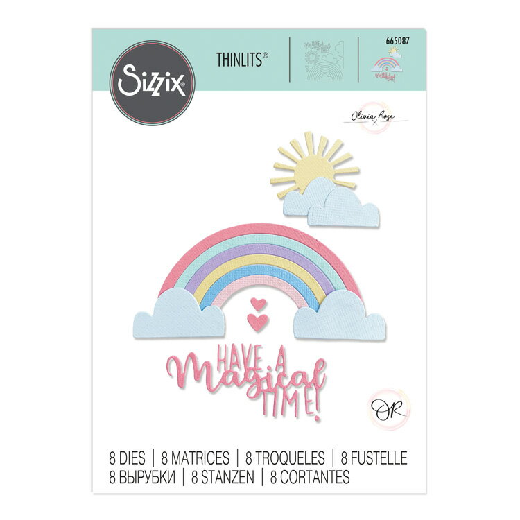 Sizzix シジックス シンリッツ ダイ セット レインボーマジック / Thinlits Die Set 8PK Rainbow Magic by Olivia Rose