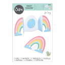 Sizzix シジックス シンリッツ フォールド ア ロング ダイ セット カード, レインボー / Thinlits Die Set 11PK Card, Rainbow Fold a Long by Jen Long