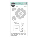 Sizzix VWbNX t[bc&X^v [t[ Zu[V] / Framelits Die Set 4PK w/5PK Stamps Floral Celebration by Olivia Rose