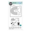 Sizzix シジックス フレームリッツ スタンプ レインボー ジョイ / Framelits Die Set 5PK w/12PK Stamps Rainbow Joy by Lisa Jones