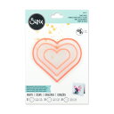 Sizzix シジックス Making Essential シェイカーペインズ ハート / Making Essential Shaker Panes Hearts 1 1/2 2 1/2 3 1/2 3PK