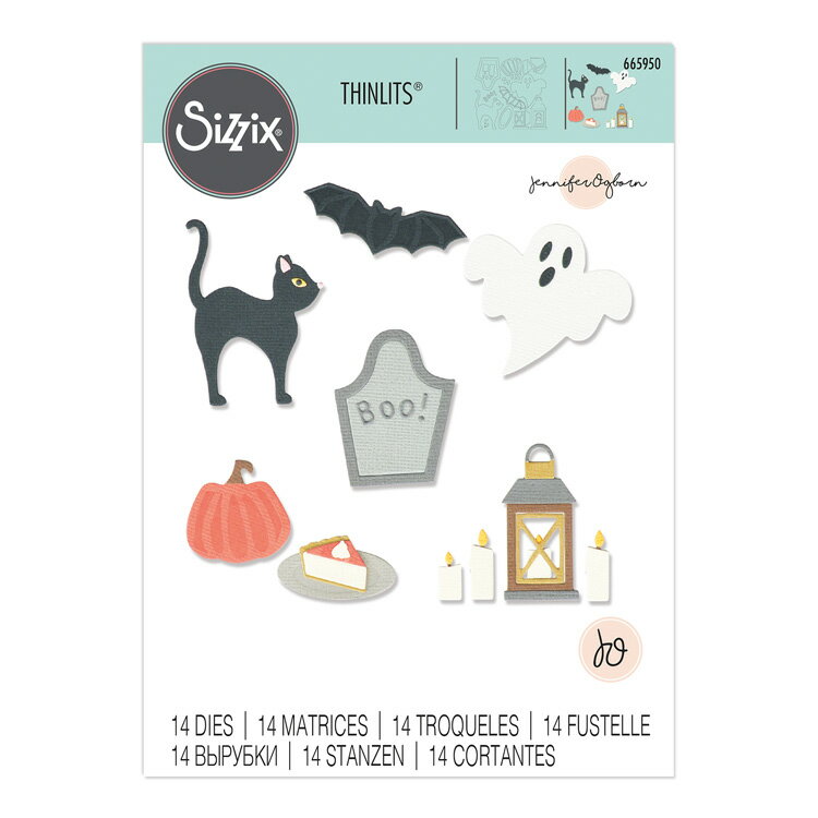 Sizzix シジックス シンリッツ ダイ セット ハロウィーン モチーフス / Thinlits Die Set 14PK Halloween Motifs by Jennifer Ogborn