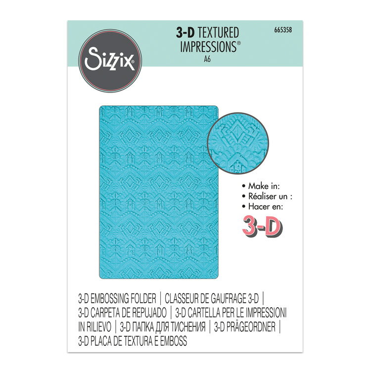 Sizzix シジックス 3D テクスチャード インプレッションズ エンボッシング フォルダー マーク メイキング / 3-D Textured Impressions Embossing Folder Mark Making