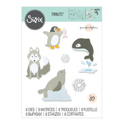 Sizzix シンリッツ ダイ セット [アークティック アニマルズ] / Thinlits Die Set 8PK Arctic Animals by Jennifer Ogborn