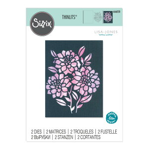 Sizzix シンリッツ ダイ セット [ネガティブ フローラルズ] / Thinlits Die Set 2PK Negative Florals by Lisa Jones