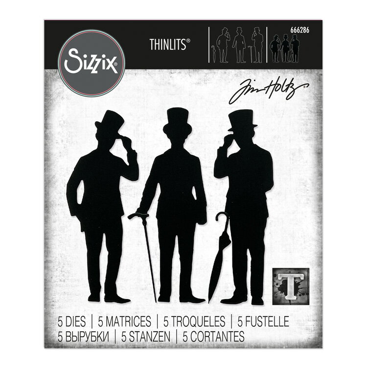 Sizzix シジックス シンリッツ ダイ セット  / Thinlits Die Set 5PK Gentlemen by Tim Holtz