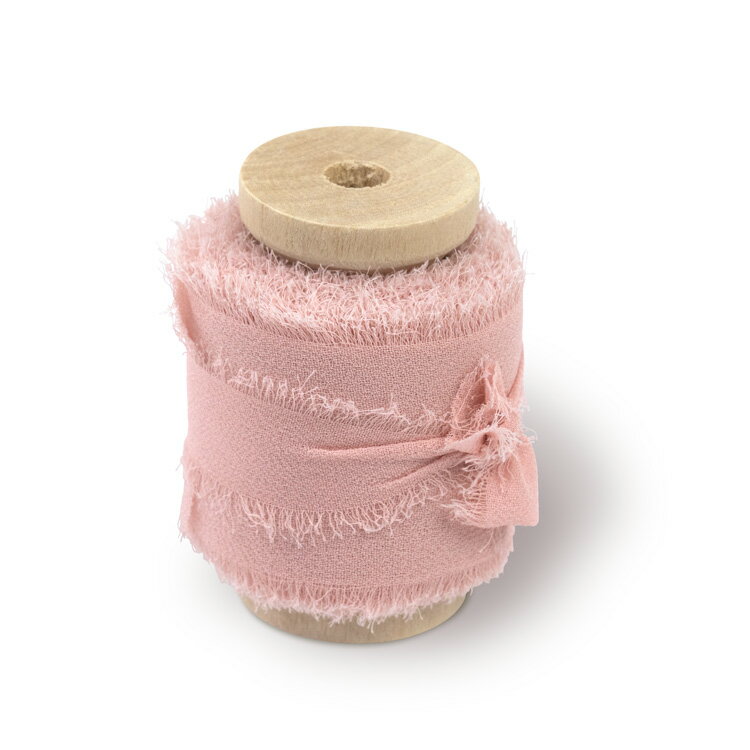 シフォンリボン 38mm [ピーチ]