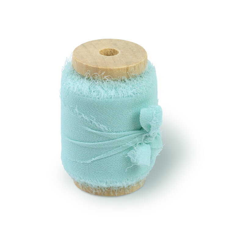 シフォンリボン 38mm [アクア]