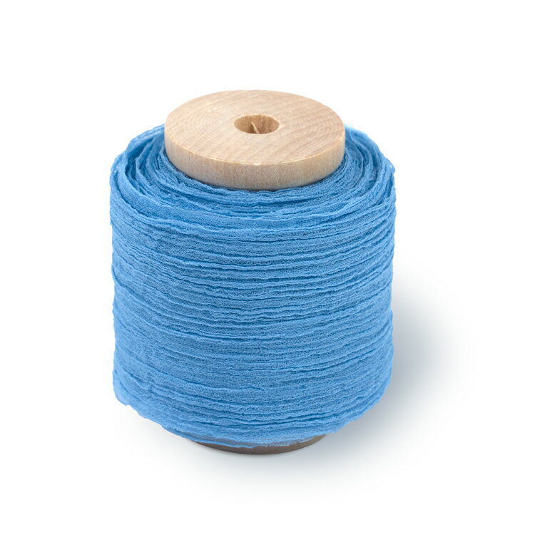 クリンクル シフォンリボン 38mm [ネモフィラ]