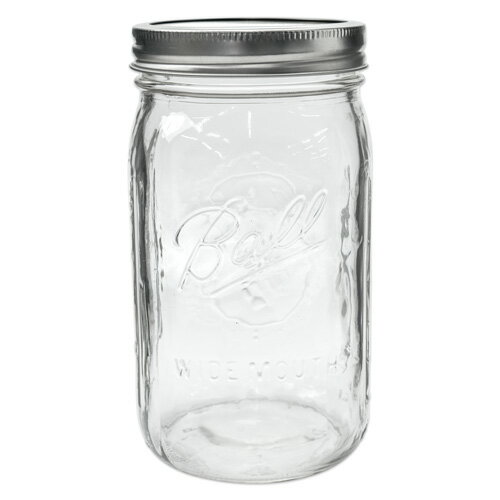 [Outlet SALE] ボールメイソンジャー ワイドマウス 940ml / Ball Mason Jar Wide Mouth 32oz