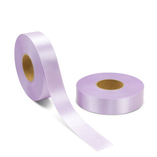 両面サテン ダブルサテン リボン 25mm ラベンダー 1ロール( 約30m )