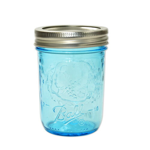 ボールメイソンジャー レギュラーマウス コレクションエリート ブルー 240ml / Ball Mason Jar Collection Elite Blue Regular Mouth 8oz