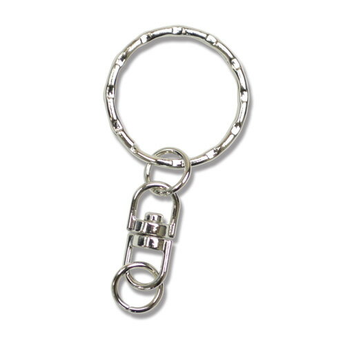 キーホルダー 波型ニコイル シルバー色10個入