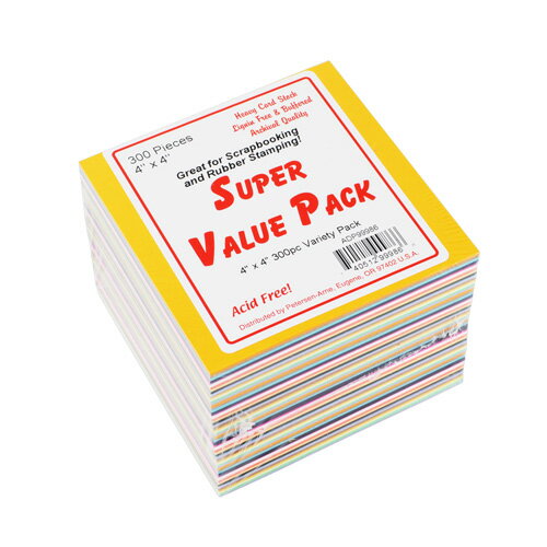 Paper Accent バリュー バラエティペーパーパック カードストック 約10×10cm 300枚入 / Super Value Variety Pack 4×4 inch 300pc