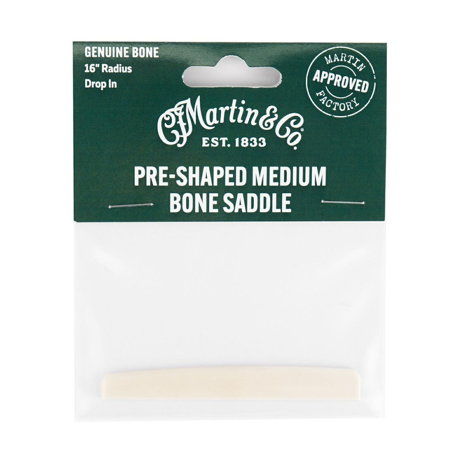 Martin(マーティン)純正　ミディアムサイズ　牛骨素材簡易整形(シェイプド)サドル　現行品タイプ