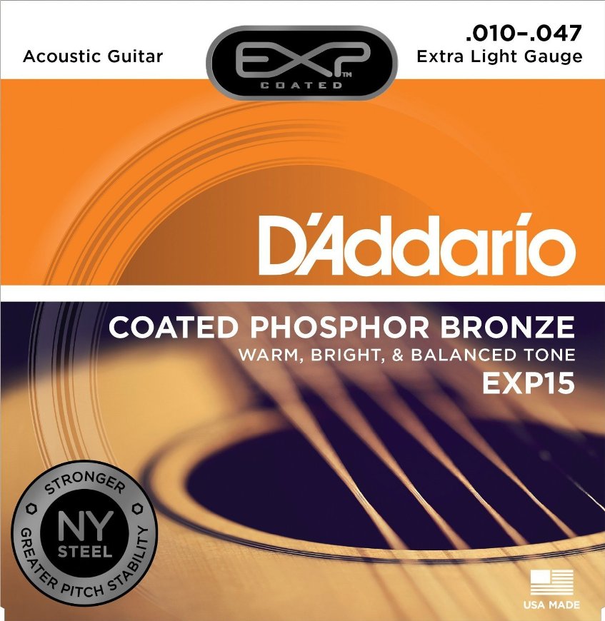 D'Addario(ダダリオ)のコーティング弦EXP15　エクストラライトゲージ