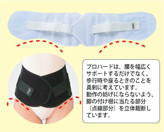 腰コルセット腰サポーター腰ベルト骨盤圧迫制限bonboneプロハードLLサイズホワイト/ベージュ/ブラックダイヤ工業CRAFTON