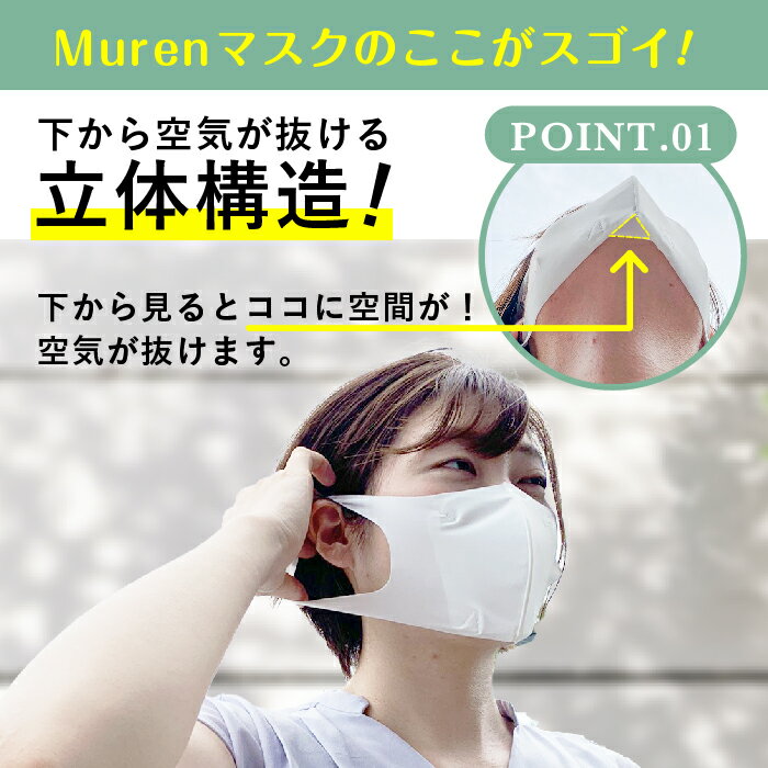 【在庫入荷しました】布製ムレないmurenマスク(ムレンマスク白ふつうtimes;2抗菌スプレーtimes;1セット)冷感ひんやり洗える夏用蒸れない送料無料