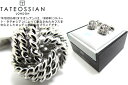 カフス ブランド TATEOSSIAN タテオシアン KNOT ROUND RHODIUM CUFFLINKS ラウンドノットカフス（ロジウム） カフスボタン カフリンクス 無料ラッピング 男性 結婚式 プレゼント おしゃれ スーツ アクセサリ 好感度 目立つ