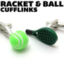BASIC5000シリーズ TENNIS RACKET & BALL CUFFLINKS テニスラケット&ボールカフス【カフスボタン カフリンクス】 父の日