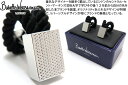 Babette Wasserman バベットワッサーマン ROPE WRAP CHECK BLACK CUFFLINKS ロープラップチェックカフス（ブラック）【送料無料】【カフスボタン　カフリンクス】 父の日