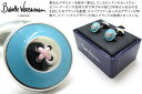 Babette Wasserman バベットワッサーマン ENAMEL BUTTON TURQUOISE CUFFLINKS エナメルボタンカフス（ターコイズ）【送料無料】【カフスボタン　カフリンクス】 父の日