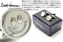 【決算セール第一弾 期間限定価格】Babette Wasserman バベットワッサーマン SMILEY FACE RHODIUM & MOP CUFFLINK...