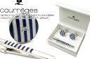 courreges クレージュ MARINE STRIPE CUFFLINKS & TIE BAR SET マリンストライプカフス&タイバーセット【送料無料】【...