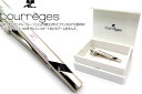 クレージュ ネクタイピン courreges クレージュOBLIQUE LINE BLACK WHITE TIE BAR オブリークラインタイバー（ブラックホワイト）【メール便不可】タイバー　タイピン　タイクリップ 父の日