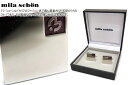 【在庫限り】mila schon ミラ・ショーン SQUARE ONE POINT LOGO CUFFLINKS スクウェアワンポイントロゴカフス【送料無料】【カフスボタン カフリンクス】【ブランド】 父の日